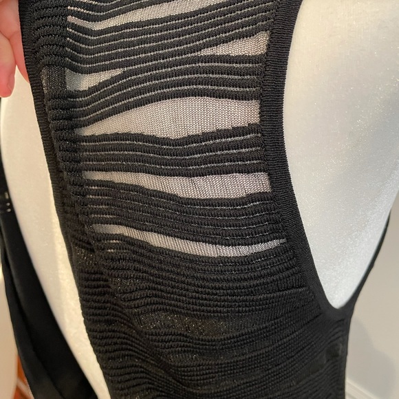 Parker Shadow Stripes ribbed knit body con dress - Picture 3 of 13